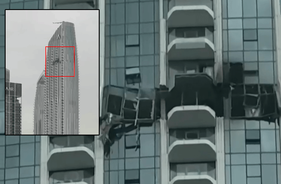 Τρύπα σε ουρανοξύστη στο Ντουμπάι μετά την επίθεση drone