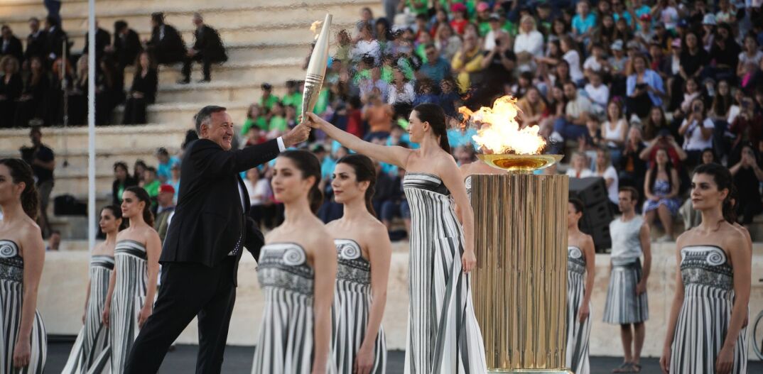 Ολυμπιακή Φλόγα: Εικόνες από την τελετή στο Καλλιμάρμαρο