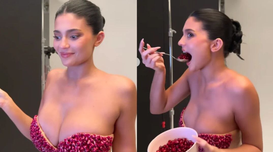 Η Κάιλι Τζένερ «παίζει» με το ρόδι σε νέα καμπάνια και τραβά όλα τα βλέμματα