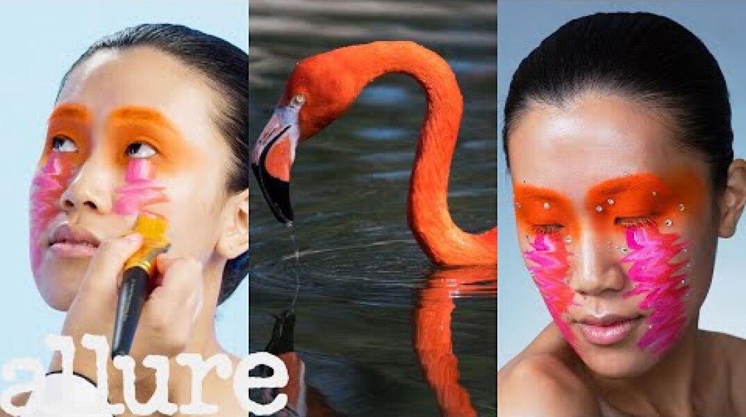 3 Makeup Artists Turn a Model Into a Flamingo | Triple Take | Allure