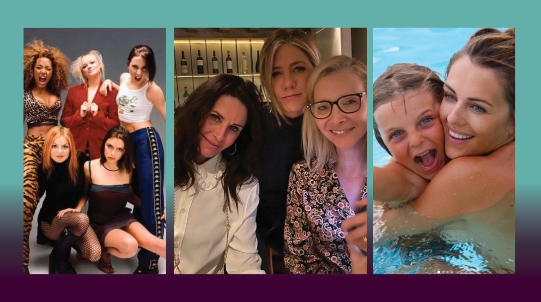 Spice Girls, Elizabeth Hurley-Damian Hurley, Courteney Cox-Jennifer Aniston-Lisa Kudrow