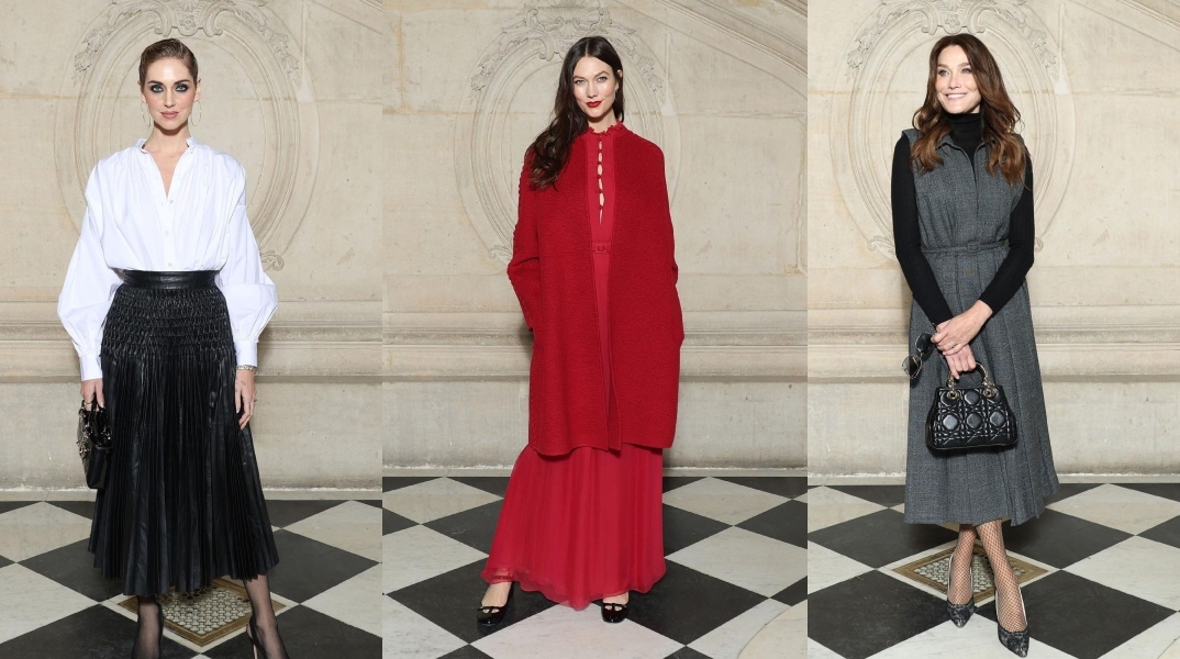Οι Chiarra Ferragni, Karlie Kloss και Carla Bruni στο Dior Haute Couture Show