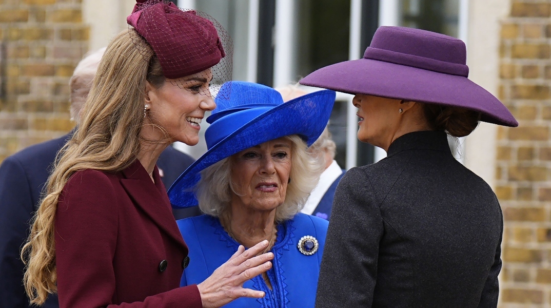 Η βασίλισσα Καμίλα διακόπτει τη συζήτηση της Κέιτ Μίντλετον με τη Μελάνια Τραμπ 