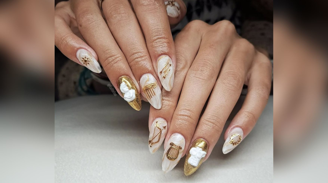 Greek goddess nails
