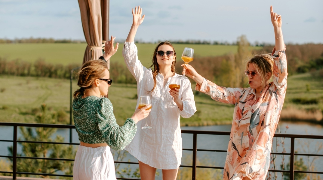 Women having fun