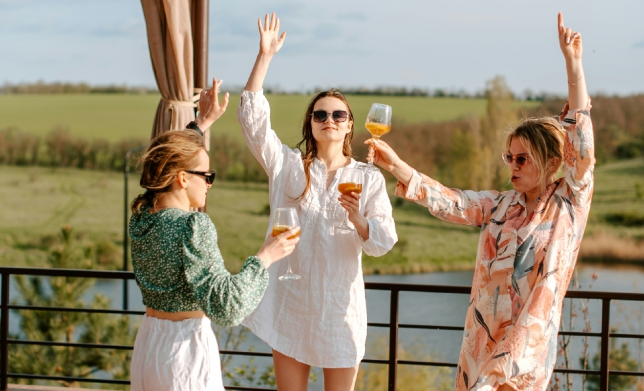 Women having fun