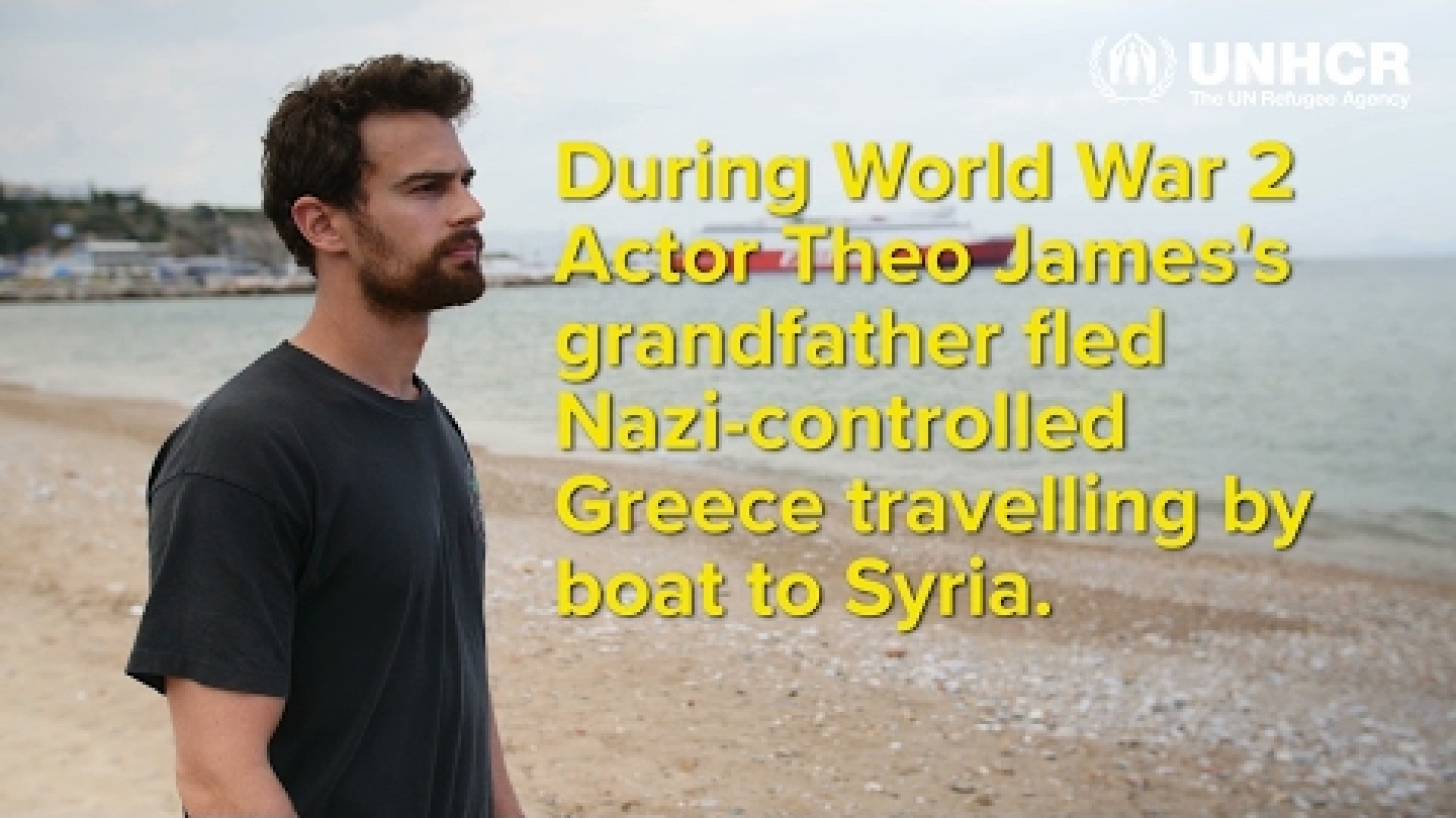 Actor Theo James meets Syrian refugees in Greece