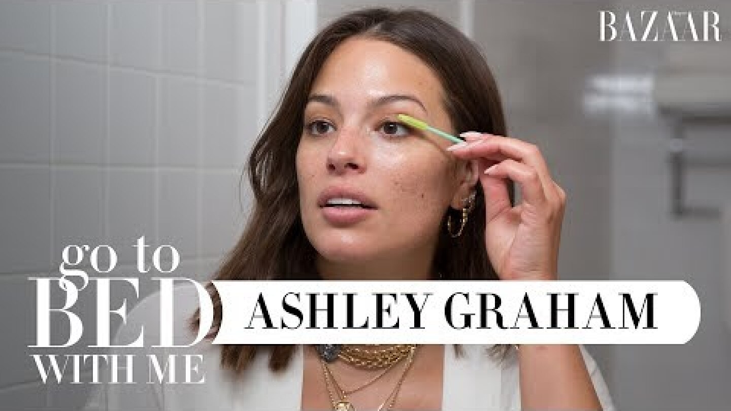 Ashley Graham's Nighttime Skincare Routine | Go To Bed With Me | Harper's BAZAAR