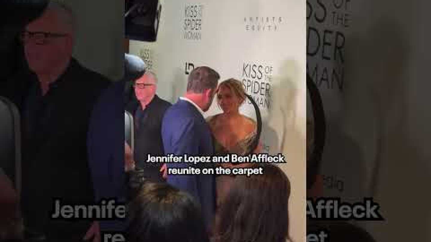 Jennifer Lopez and Ben Affleck reunite on the "Kiss of the Spider Woman" red carpet.