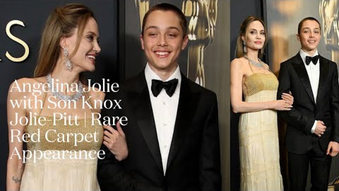 Angelina Jolie Shines at Governors Awards with Son Knox Jolie-Pitt | Rare Red Carpet Appearance