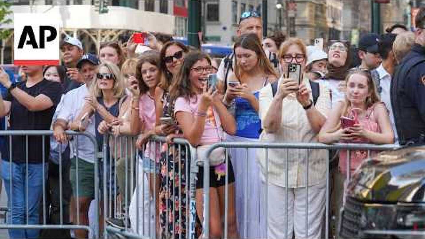 AP reporter describes scene outside MSG for Taylor Swift's wedding
