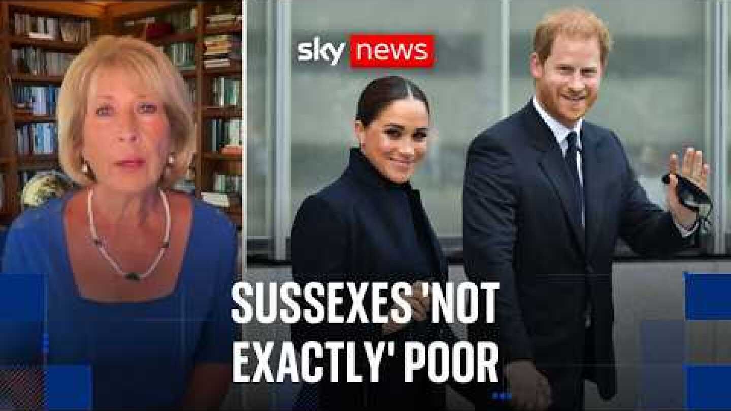 ‘It’s not as if they’re poor’: Jennie Bond on Harry and Meghan’s UK return