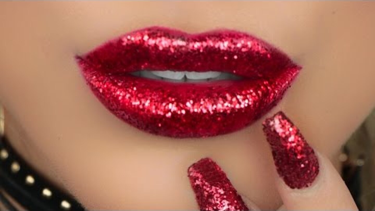 RED GLITTER LIPS | Amys Makeup Box