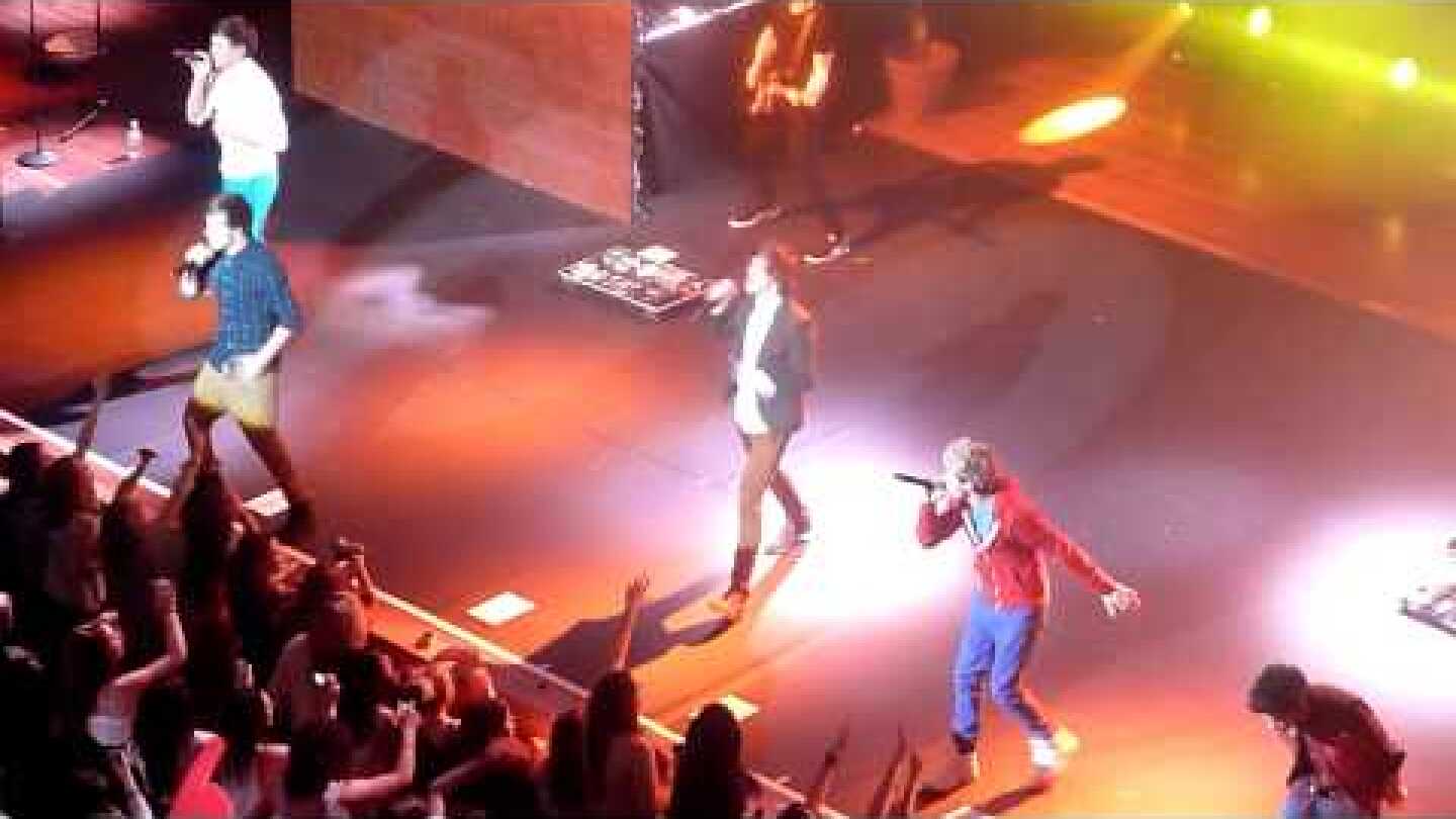Harry Styles gets hit in the face with a tampon. ORIGINAL VIDEO. Nottingham 07/01/12.