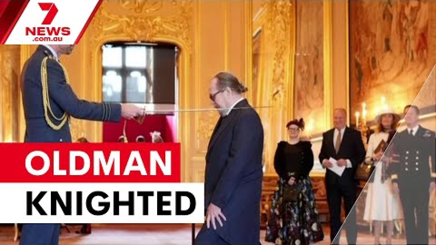 Gary Oldman knighted by Prince William | 7NEWS