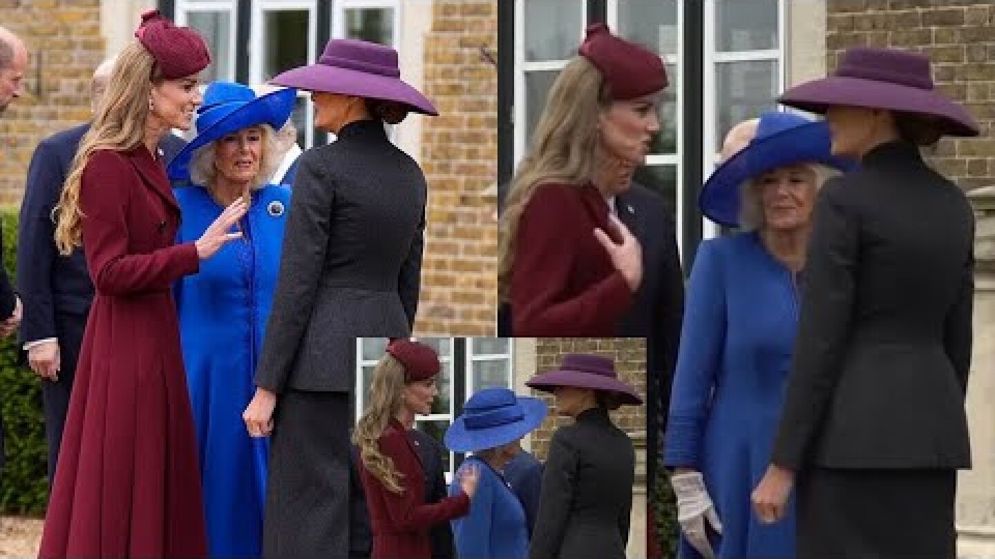 Queen Camilla Appears To Shoo Kate Middleton Away During Awkward Moment With Melania Trump