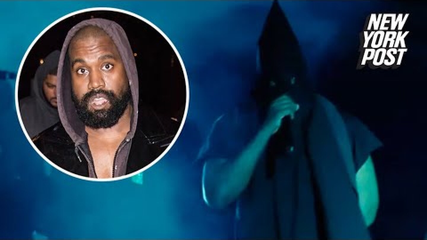 ‘Disgusting’ Kanye West blasted for wearing KKK-style hood to ‘Vultures’ listening party: ‘F–k him’