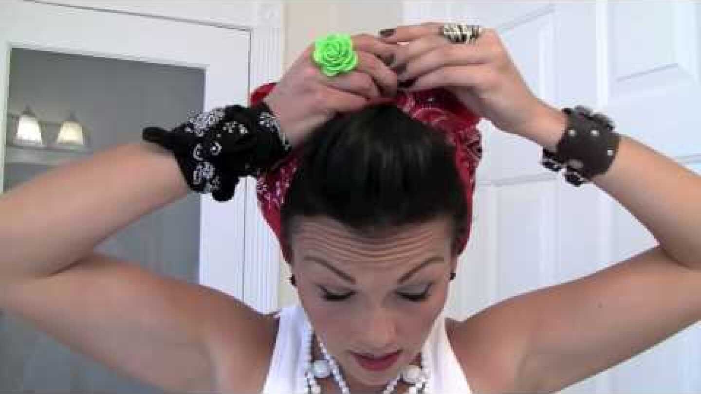 Pin-Up Hair Do - Rosie the Riveter Bandana | Kandee Johnson