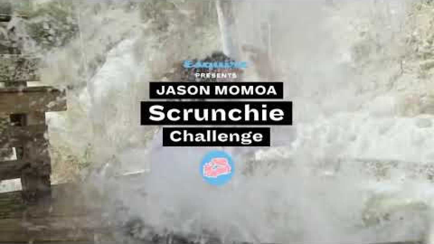 Jason Momoa Scrunchie Challenge from Esquire