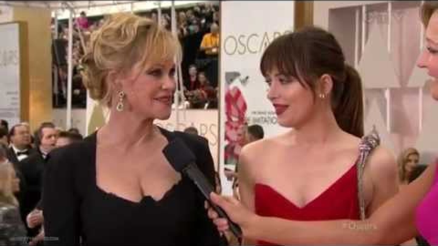 Dakota Johnson at the Oscars Red Carpet