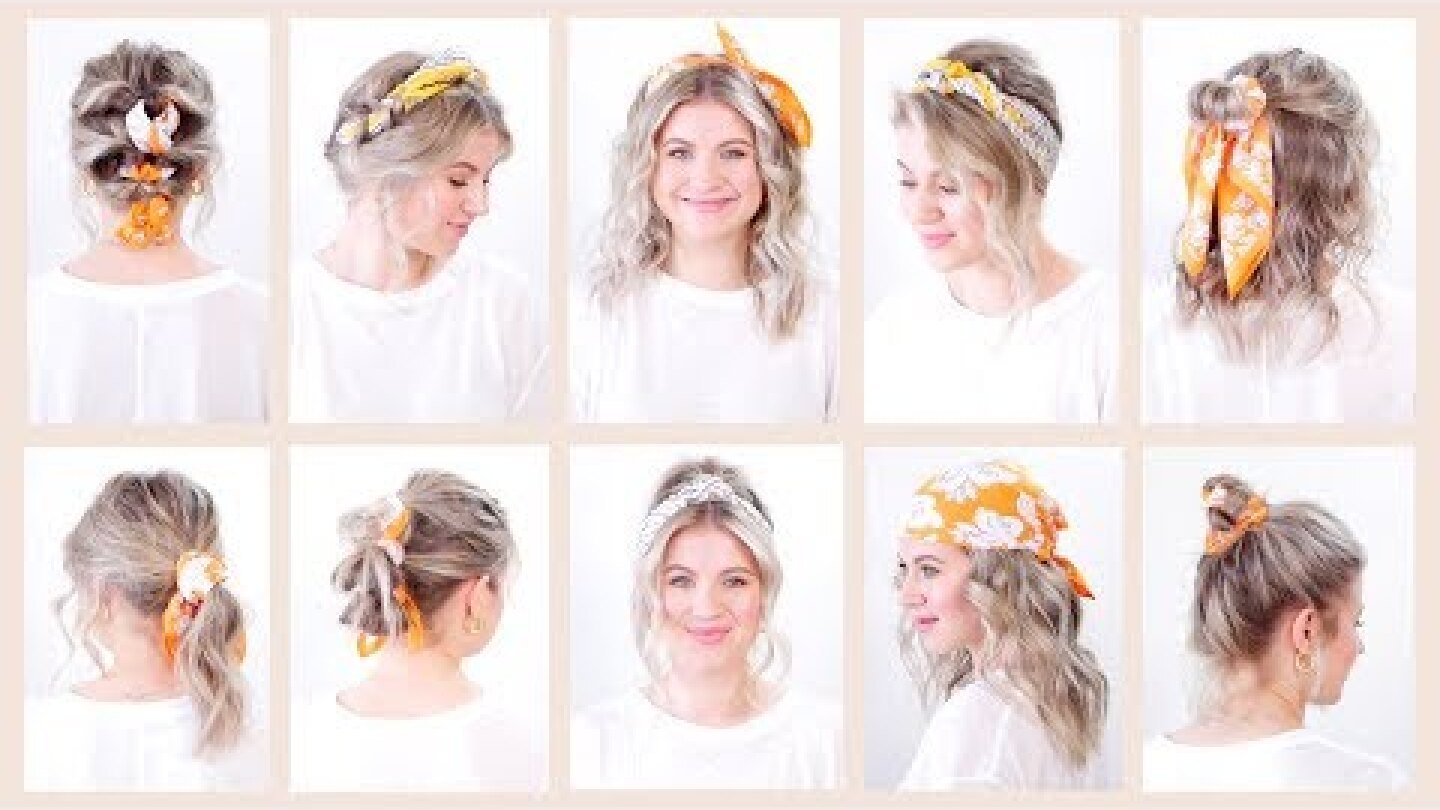 10 Easy Summer Hairstyles with Bandana Headband | Milabu