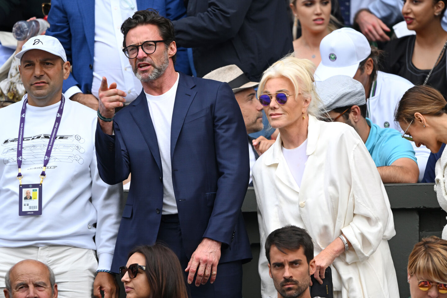 Hugh Jackman και Deborra-Lee Furness στο Wimbledon 2023