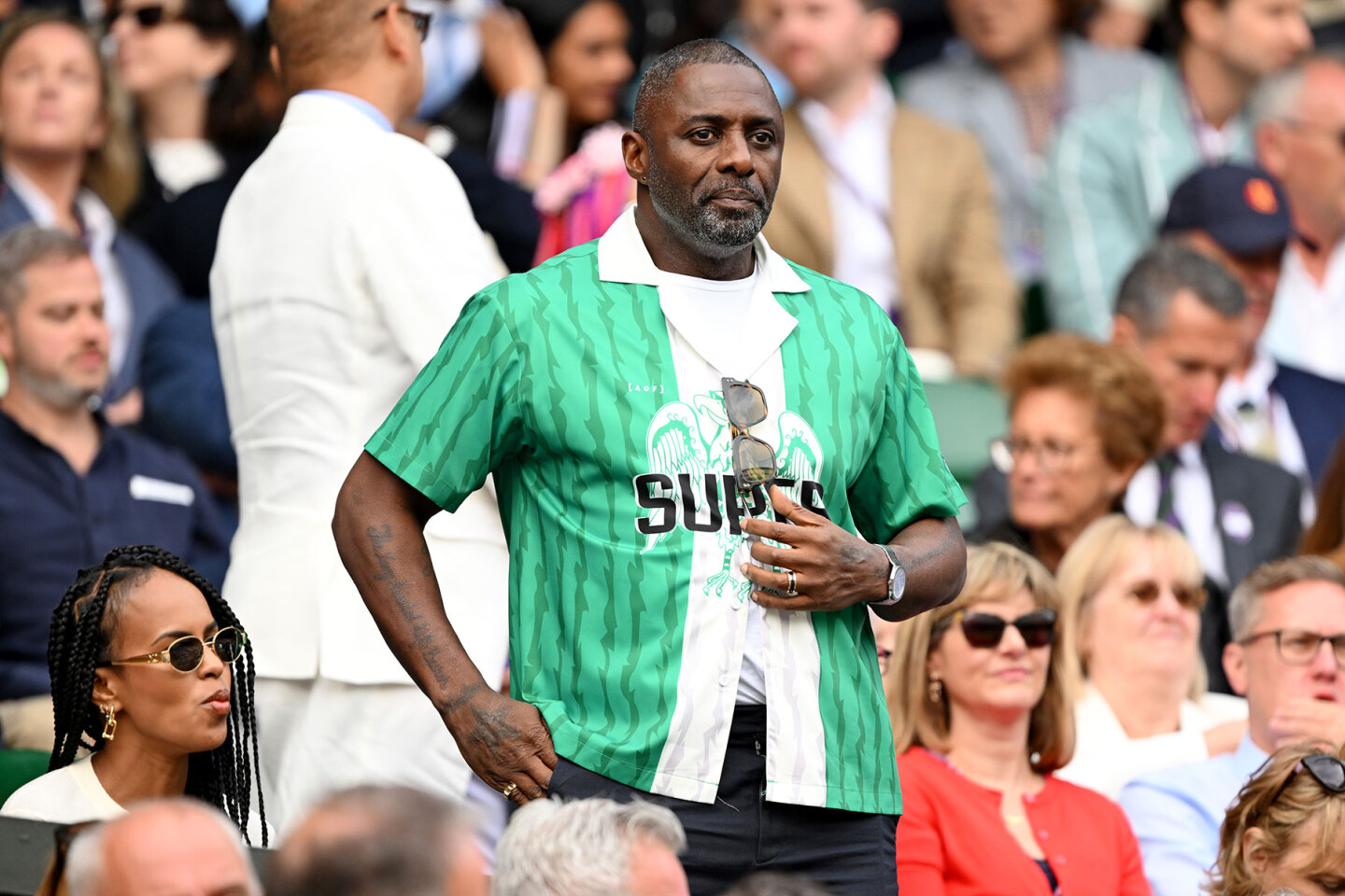 Sabrina Dhowre Elba και Idris Elba στο Wimbledon 2023