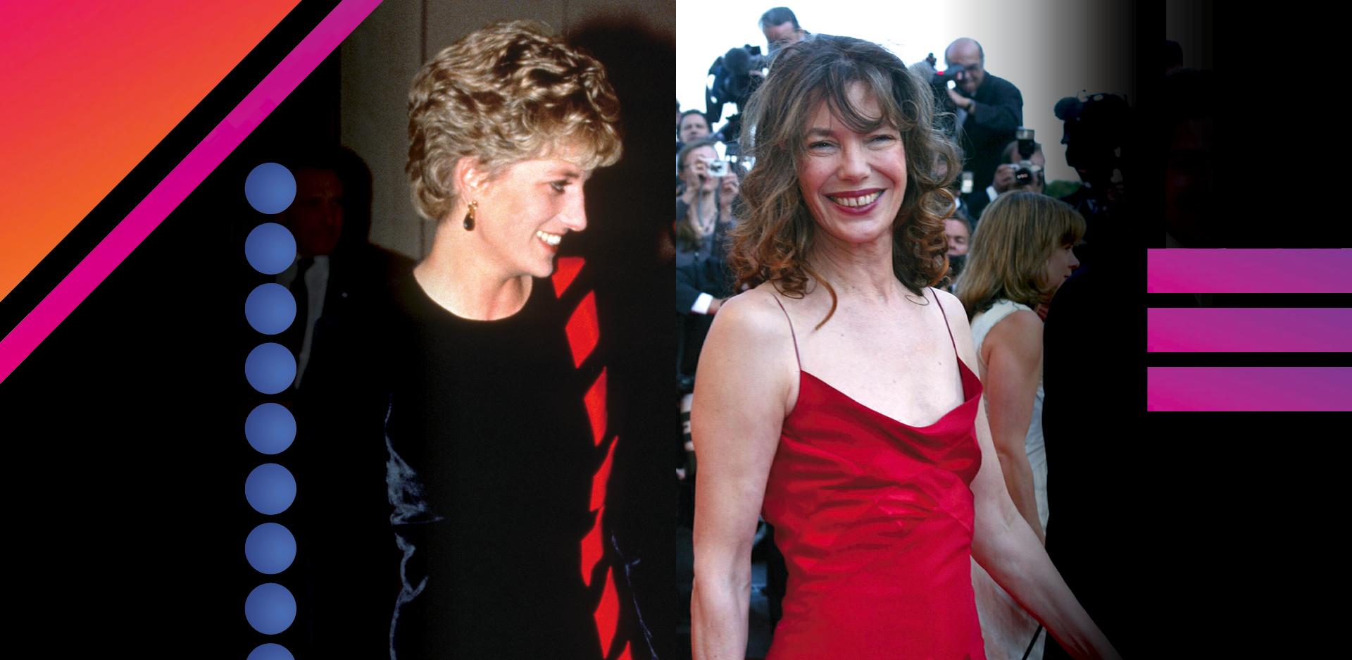 Τζέιν Μπίρκιν και  πριγκίπισσα Νταϊάνα