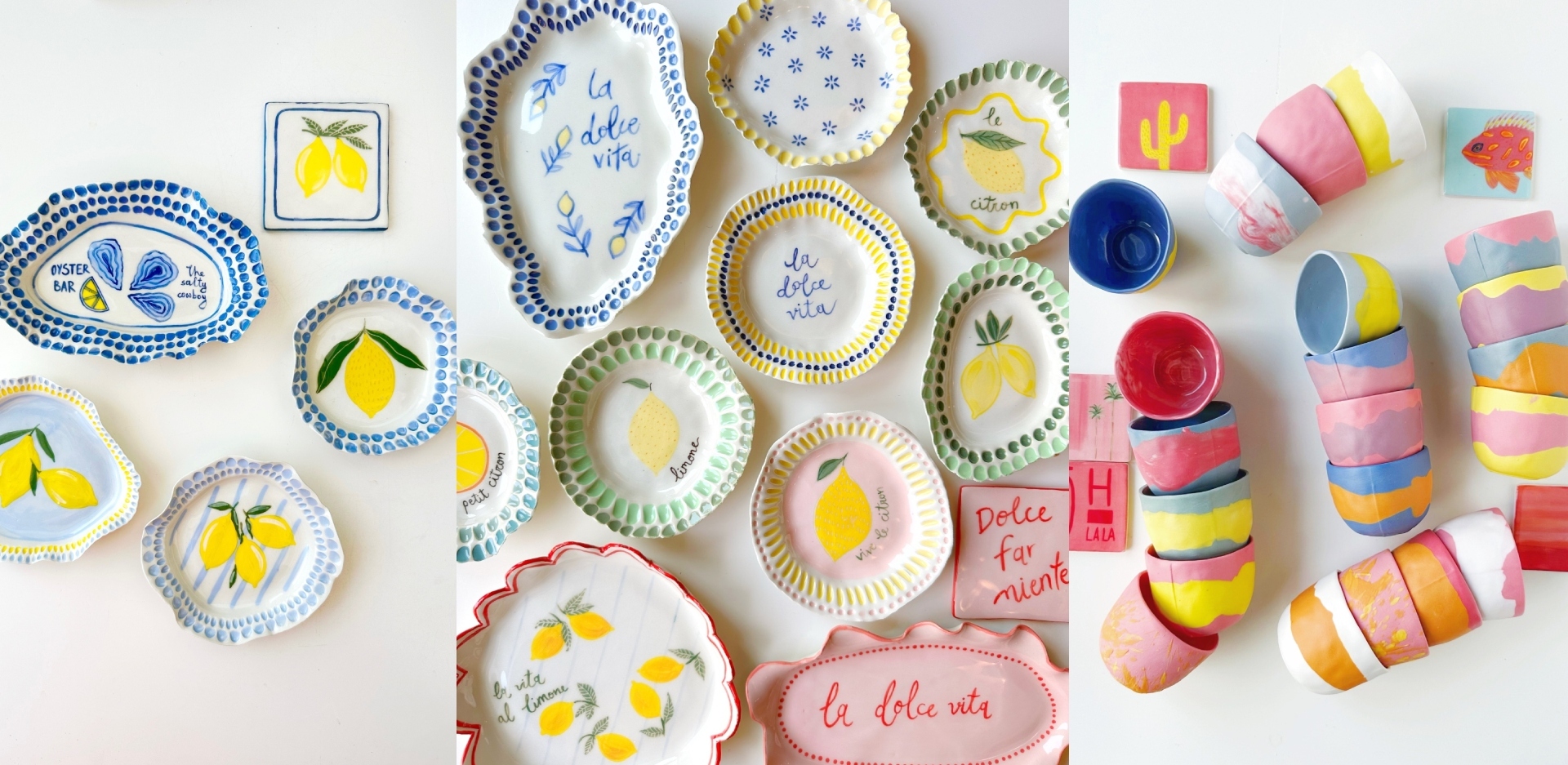 Urban Pottery: Τεχνικολόρ μνήμες καλοκαιριού από πορσελάνη 