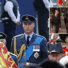 Ο πρίγκιπας Ουίλιαμ ακολουθεί το φέρετρο της βασίλισσας Ελισάβετ - Στην ένθετη σε ηλικία 15 ετών στην κηδεία της πριγκίπισσας Νταϊάνας