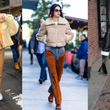 Η Bella Hadid, Kendall Jenner και Kylie Jenner επιλέγουν shearling jacket