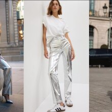 Ασημένια παντελόνια: Η τάση που χαρακτηρίζει το στιλ της άνοιξης του 2023.