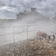 Εικόνες από τον τυφώνα Έλεν και το πρώτο «χτύπημα» στη Φλόρινα