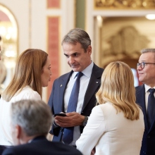Ο πρωθυπουργός Κυριάκος Μητσοτάκης στην άτυπη Σύνοδο του Ευρωπαϊκού Συμβουλίου στην Κοπεγχάγη, στην Δανία