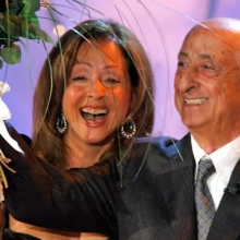 Η Βίκυ Λέανδρος με τον πατέρα της, Λεό Λέανδρος