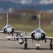 Mirage 2000 της Ταϊβάν ετοιμάζονται για απογείωση από την αεροπορική βάση της Χσιντσού 