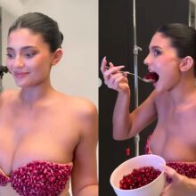 Η Κάιλι Τζένερ «παίζει» με το ρόδι σε νέα καμπάνια και τραβά όλα τα βλέμματα