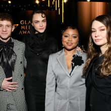 Η Κάρα Ντελεβίν με τη σύντροφό της Μίνκε σε τρυφερές στιγμές στα GLAAD Awards