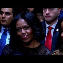 President Obama tears up praising Michelle's grit, grace and style