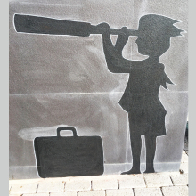 Γκράφιτι σε τοίχο, Σταματίας Μαυρίκου. 