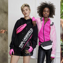 Μοντέλα ποζάρουν με ρούχα των εταιρειών Karl Lagerfeld, women'secret και Hogan