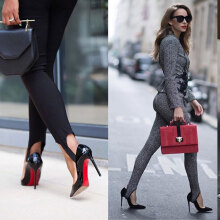 Κολάζ από ολόσωμες φωτογραφίες γυναικών και γυναικείων ποδιών που δείχνουν κολάν με λάστιχο