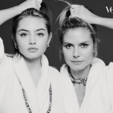 Το σουπερμόντελ Heidi Klum (δεξιά) με την 16χρονη κόρη της Leni (αριστερά) στη Vogue Γερμανίας