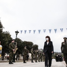 Η Πρόεδρος της Δημοκρατίας, Κατερίνα Σακελλαροπούλου στη Νέα Επίδαυρο