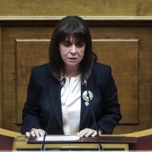 Η Πρόεδρος της Δημοκρατίας, Κατερίνα Σακελλαροπούλου, στη Βουλή