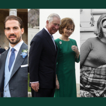 Από αριστερά: Νίνα Φλορ και πρίγκιπας Φίλιππος, πρίγκιπας Κάρολος και πριγκίπισσα Μαργαρίτσα, Λουίζ Κορντέτ