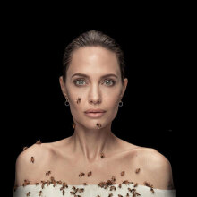 H Αντζελίνα Τζολί με μέλισσες στο πρόσωπο και το σώμα