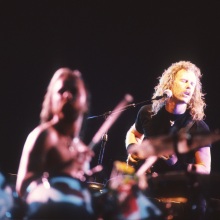 Lars Ulrich, James Hetfield, στιγμιότυπο από συναυλία των Metallica το 1993