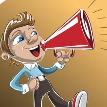 Cartoon με ένα αγόρι και μια ντουντούκα