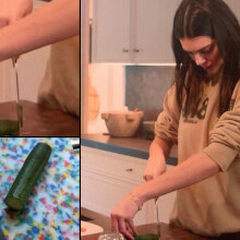 Η Κένταλ Τζένερ προσπαθεί να κόψει το αγγούρι και γίνεται viral